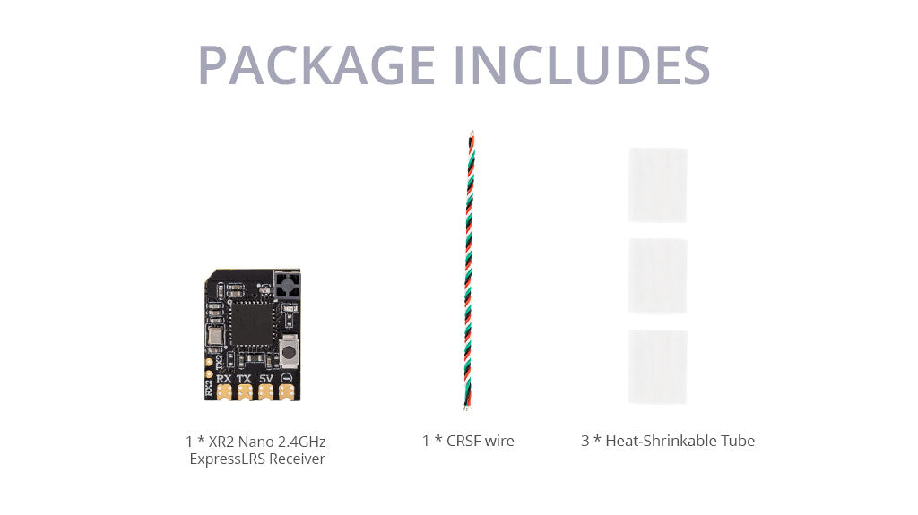 RadioMaster XR2 ExpressLRS (ELRS) 2.4ghz Nano Receiver