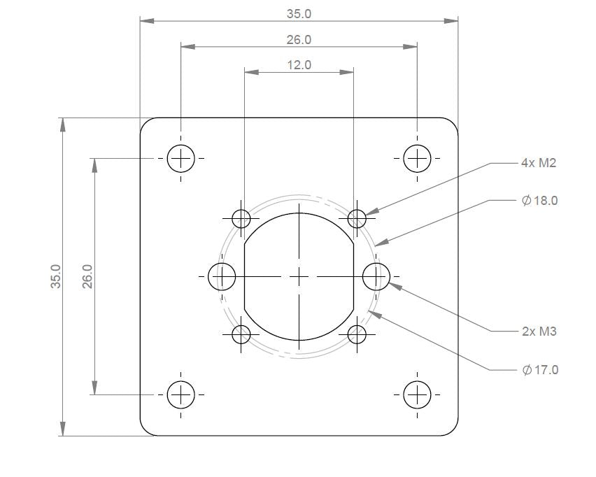 22/25mm Motor Faceplate Mount V1.0 (2 pack)
