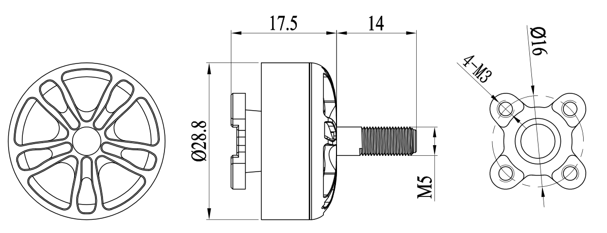 Brushless Outrunner DC Motor 2306.5 - Beetle Weapon Motor