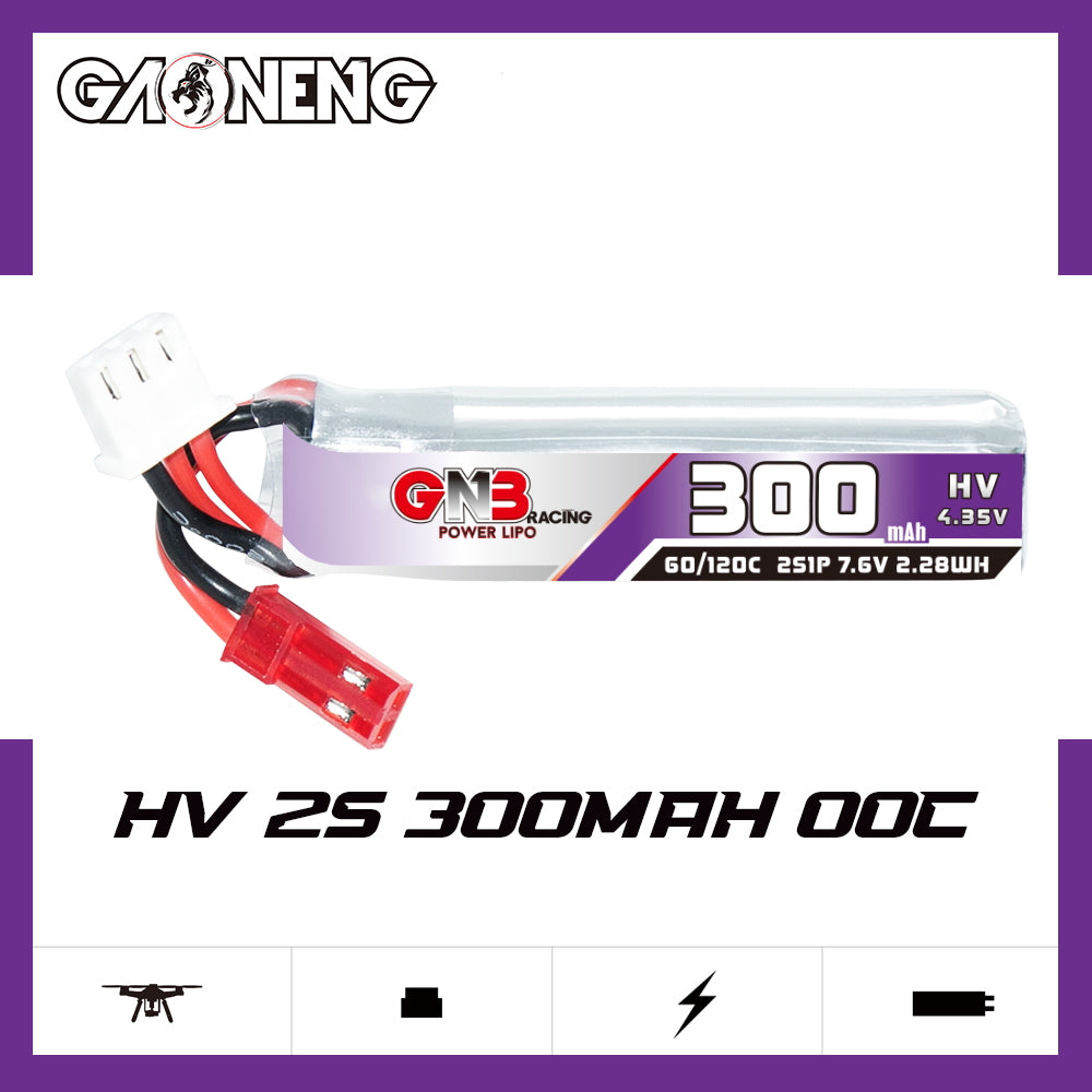 GNB 2S 7.6V 300mAh LiHV Battery 60C