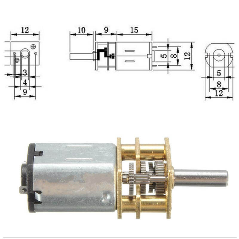 N20 DC Geared Motor - 6V 1000rpm - Fast