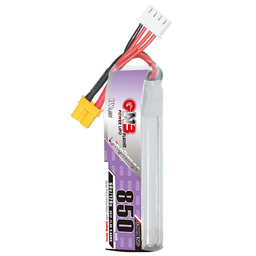 GNB 3S 11.4V 850mAh LiHV Battery 60C (Compact)