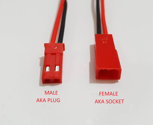 JST Power Plugs (Pair, Silicone, 20awg)